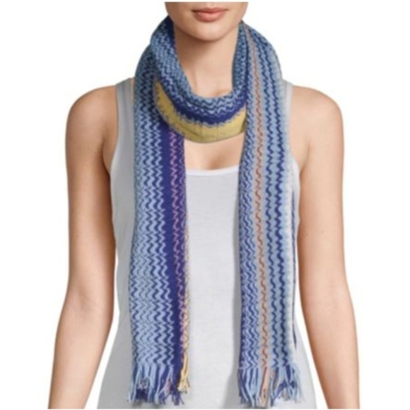 Missoni Blue and Yellow Scarf - Picture 1 of 5